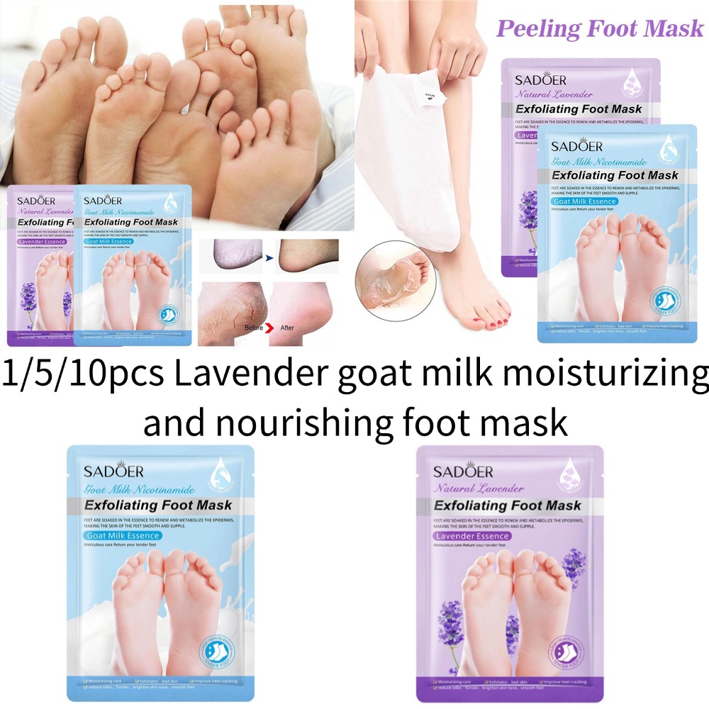 Foot Mask Peeling - 1/5/10pcs SADOER Lavender Foot Mask Moisturizing