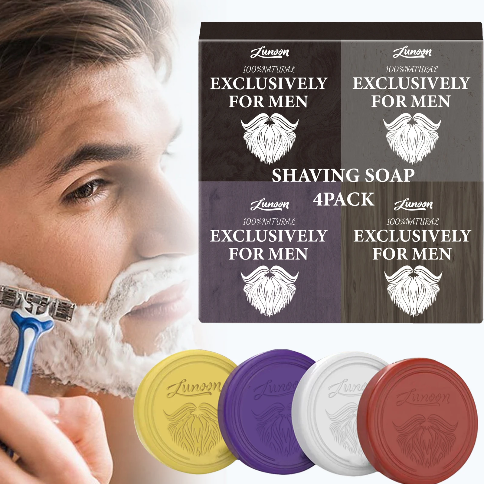 4/1pcs Mens Beard Shaving Soap - огляд і ціна Hair Removal Cream