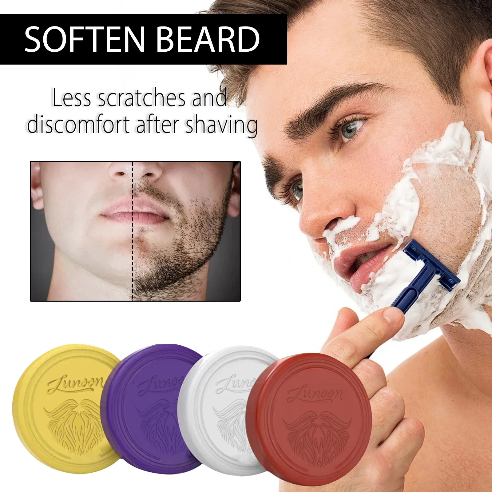 4/1pcs Mens Beard Shaving Soap - огляд і ціна Hair Removal Cream