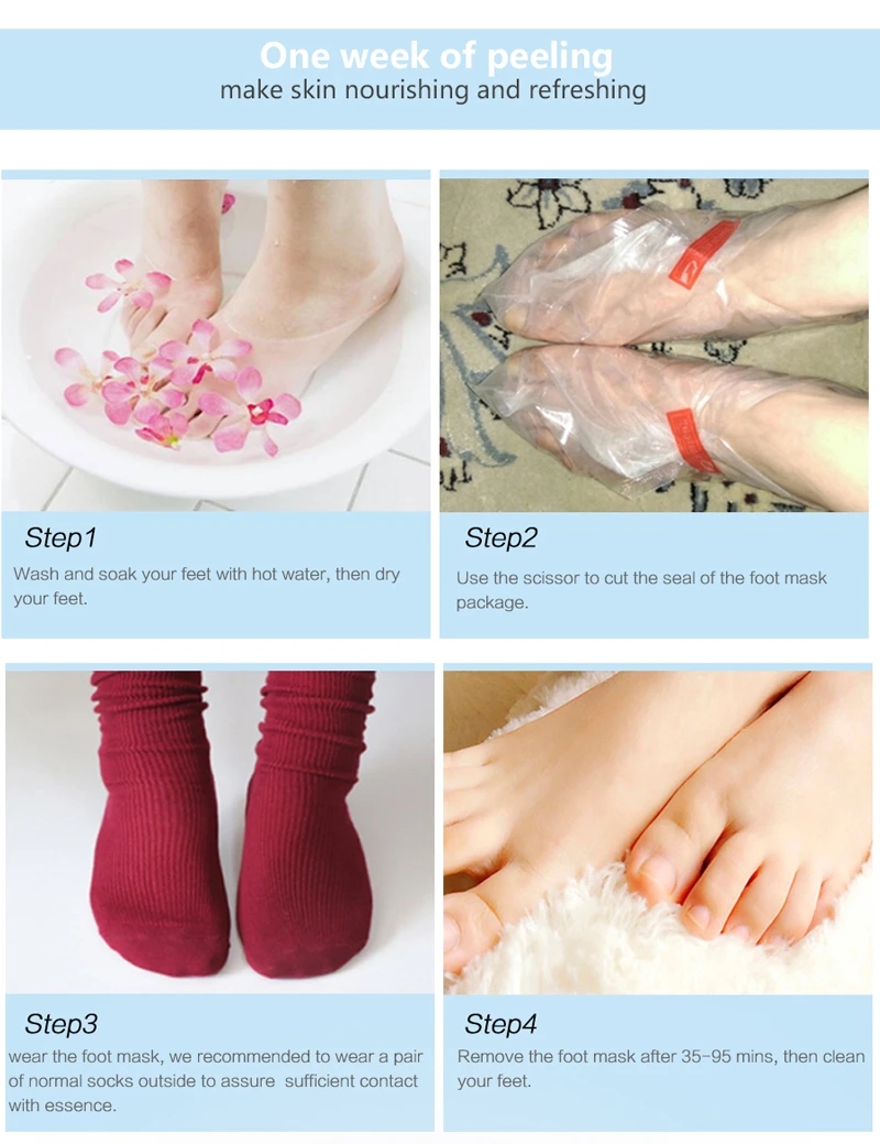 6packs Exfoliating Foot Mask F - огляд і ціна Foot Mask Peeling